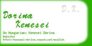 dorina kenesei business card